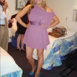 Purple ruffle dress